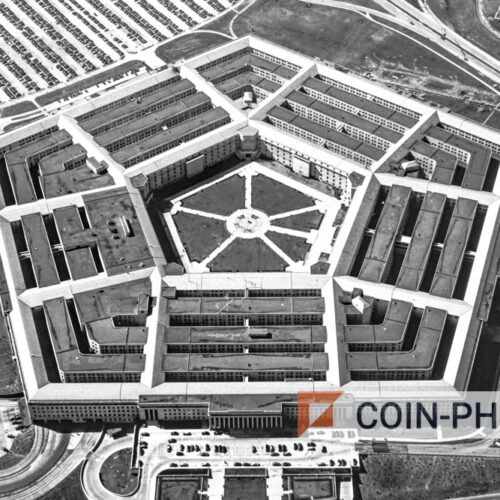 Photo aérienne du Pentagone aux Etats-Unis - Années 40