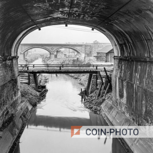 Photo d'un pont ferroviaire aux Etats-Unis - 1939