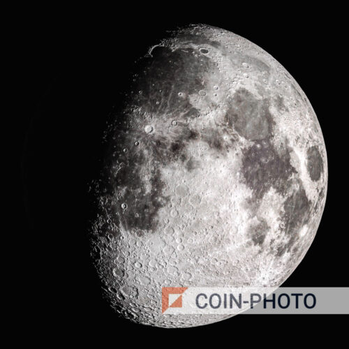 Photo d'un trois quart de lune