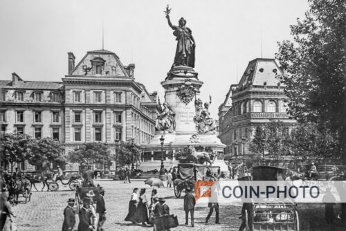 Photo de la place de la République à Paris - 1889