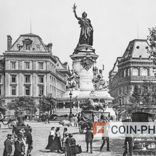 Photo de la place de la République à Paris - 1889