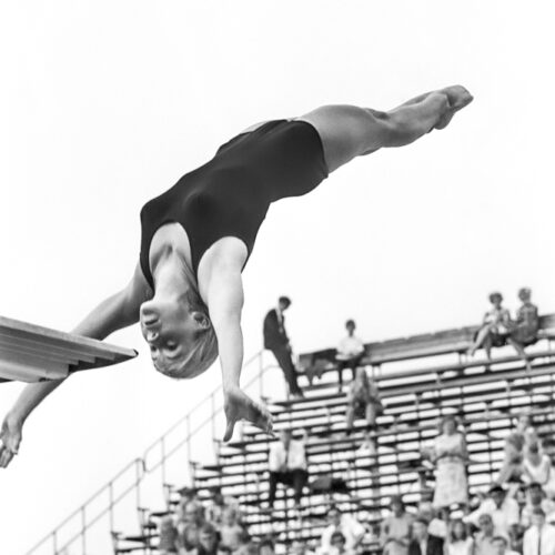 Photo de la plongeuse Tamara Fedosova aux championnats d'Europe de natation - 1966