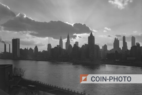 Photo de la Skyline de Manhattan à New York - 1950