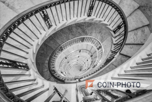 Photo des escaliers de la cour suprême des Etats-Unis - 1956