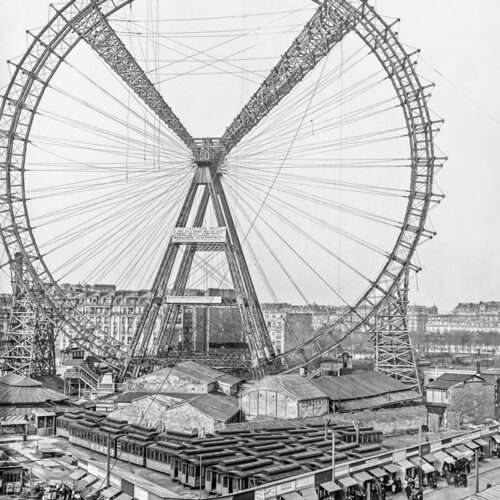 Photo du démontage de la grande roue à Paris - 1921