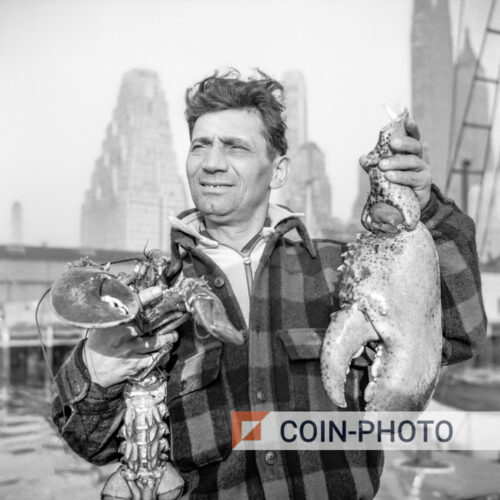 Photo du marché aux poissons de Fulton à New York en 1943