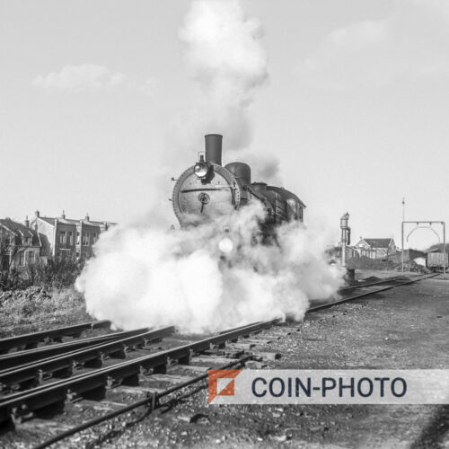 Photo d'une locomotive à vapeur aux Pays-Bas en 1949