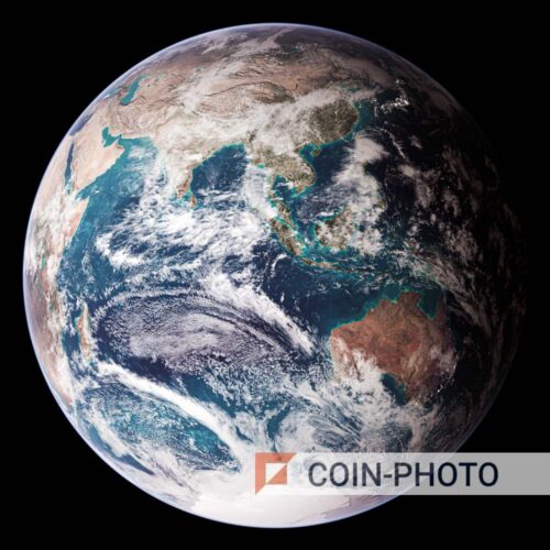 Photo de la Terre vue depuis l’espace au-dessus de l’océan Indien en 2007