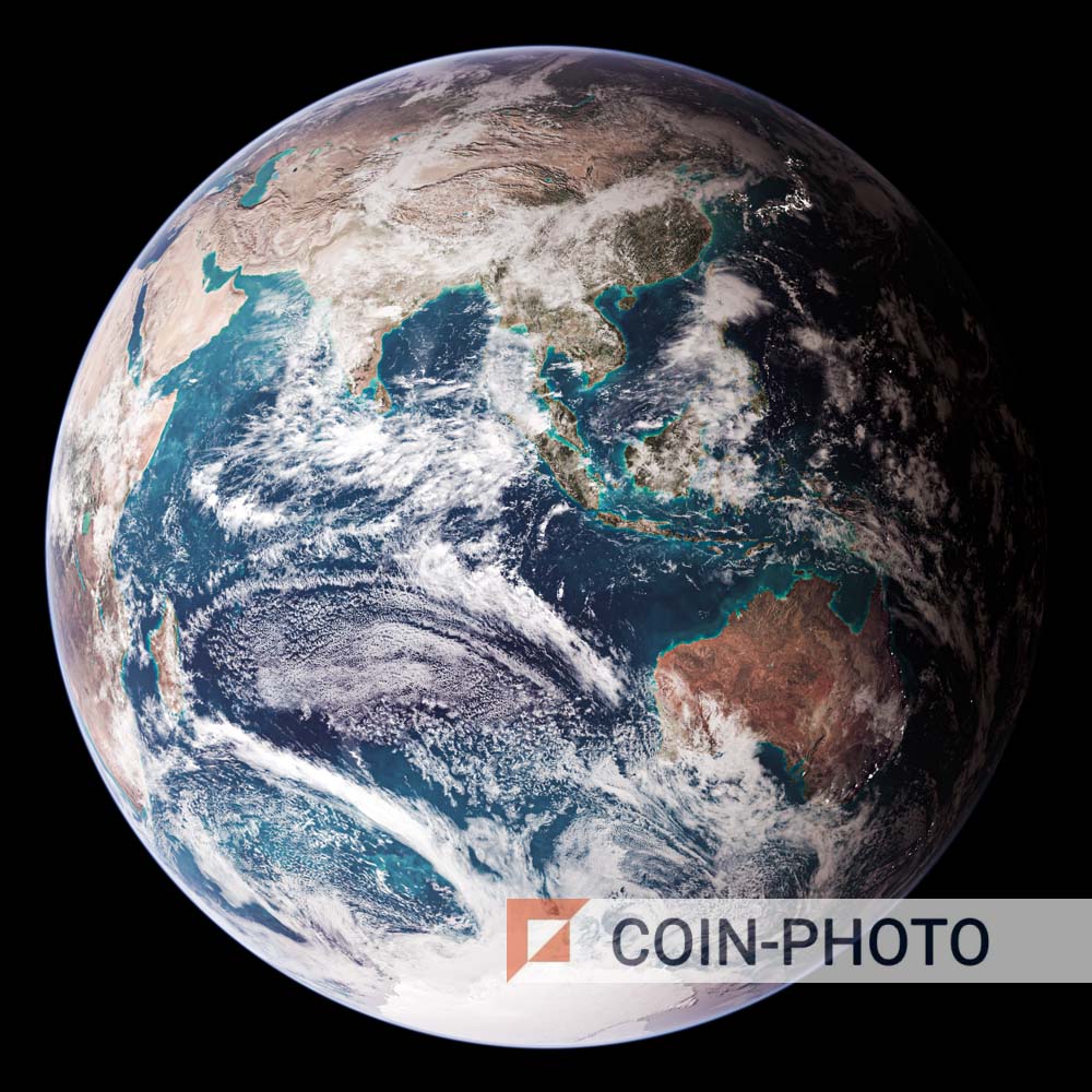 Photo de la Terre vue depuis l’espace au-dessus de l’océan Indien en 2007