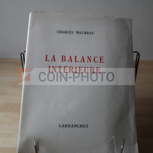 Couverture sobre du recueil de poèmes La Balance Intérieure de Charles Maurras éditions Lardanchet